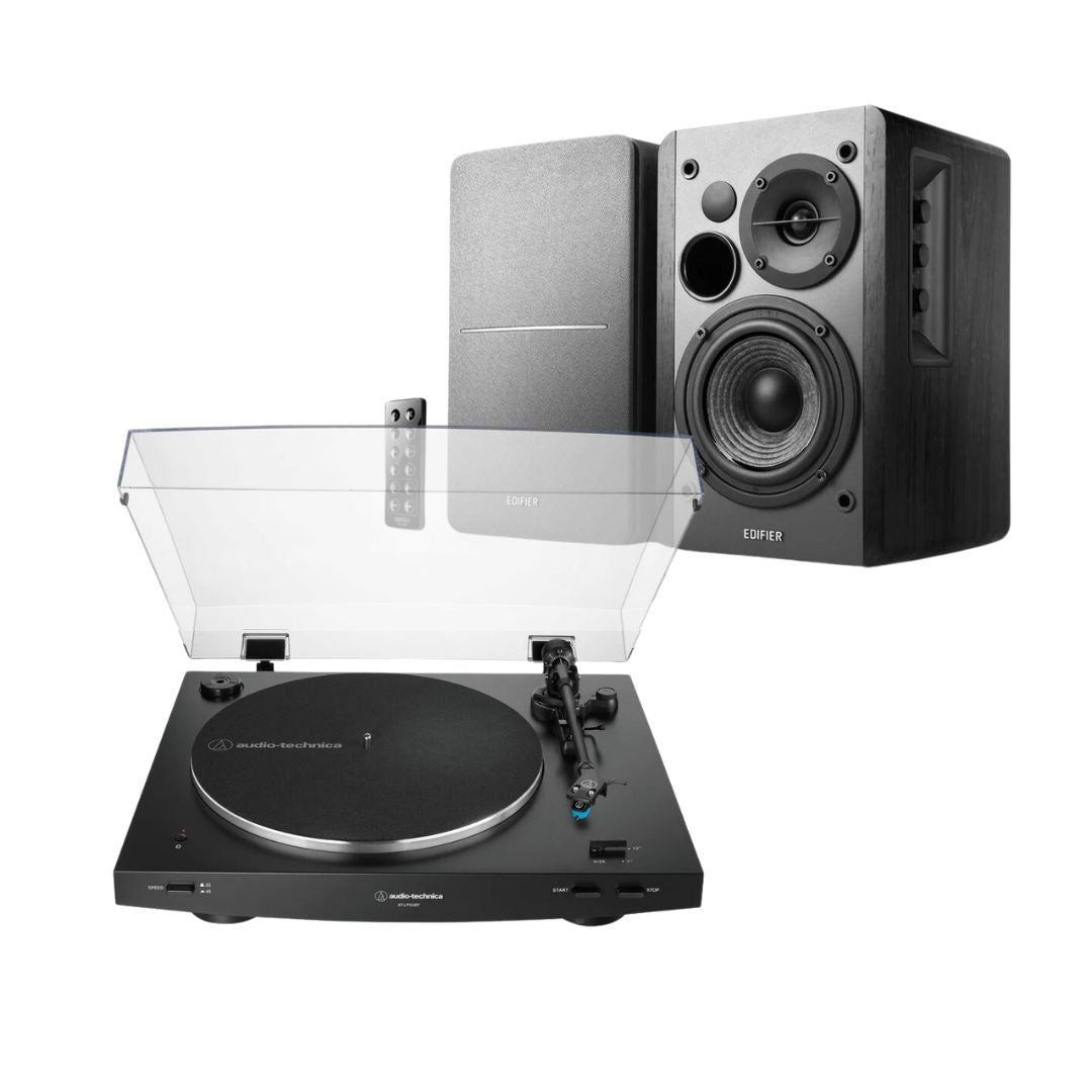 Audio-Technica LP3XBT Automatic Bluetooth Turntable + Edifier R1280DB Active Bluetooth Speakers - K&B Audio