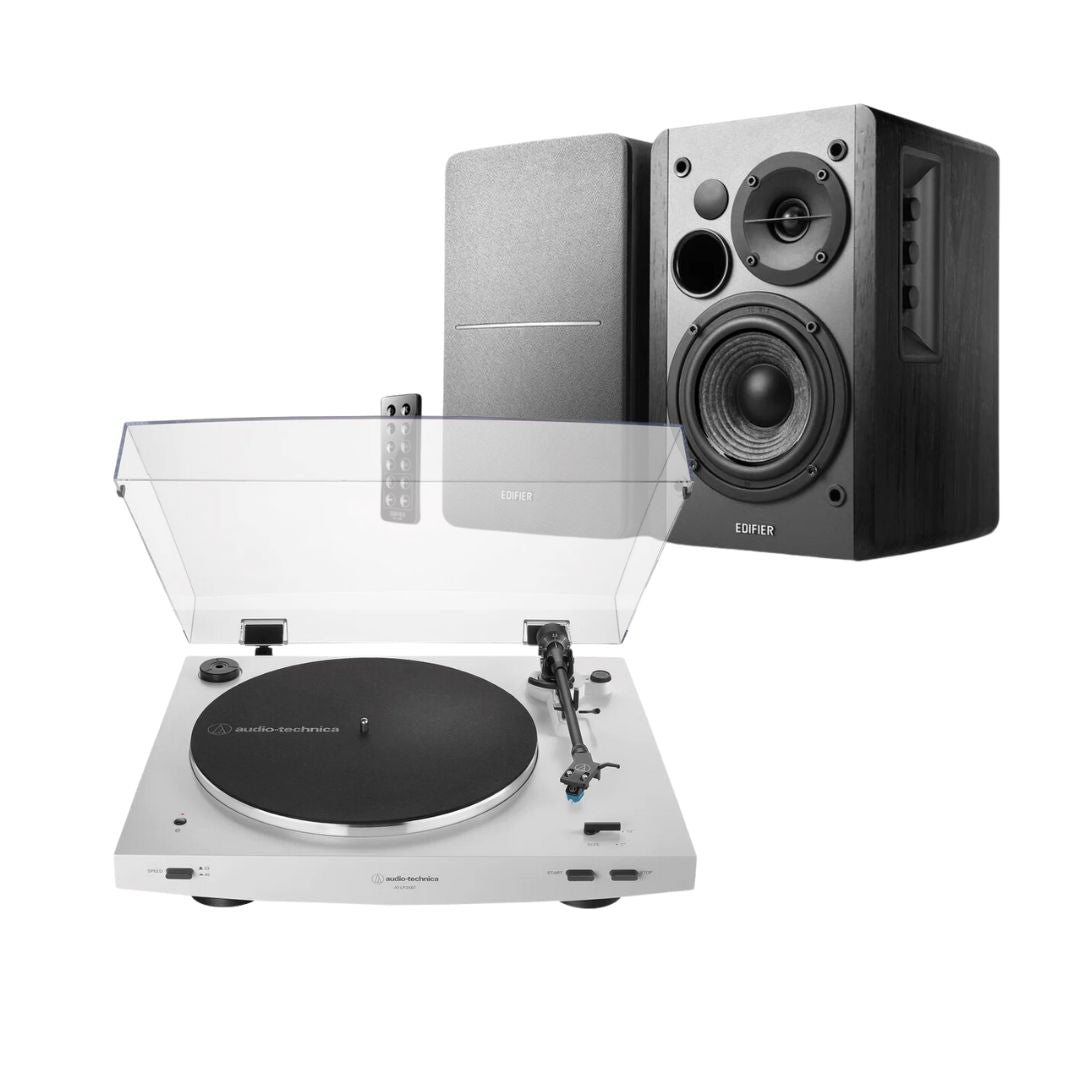 Audio-Technica LP3XBT Automatic Bluetooth Turntable + Edifier R1280DB Active Bluetooth Speakers - K&B Audio