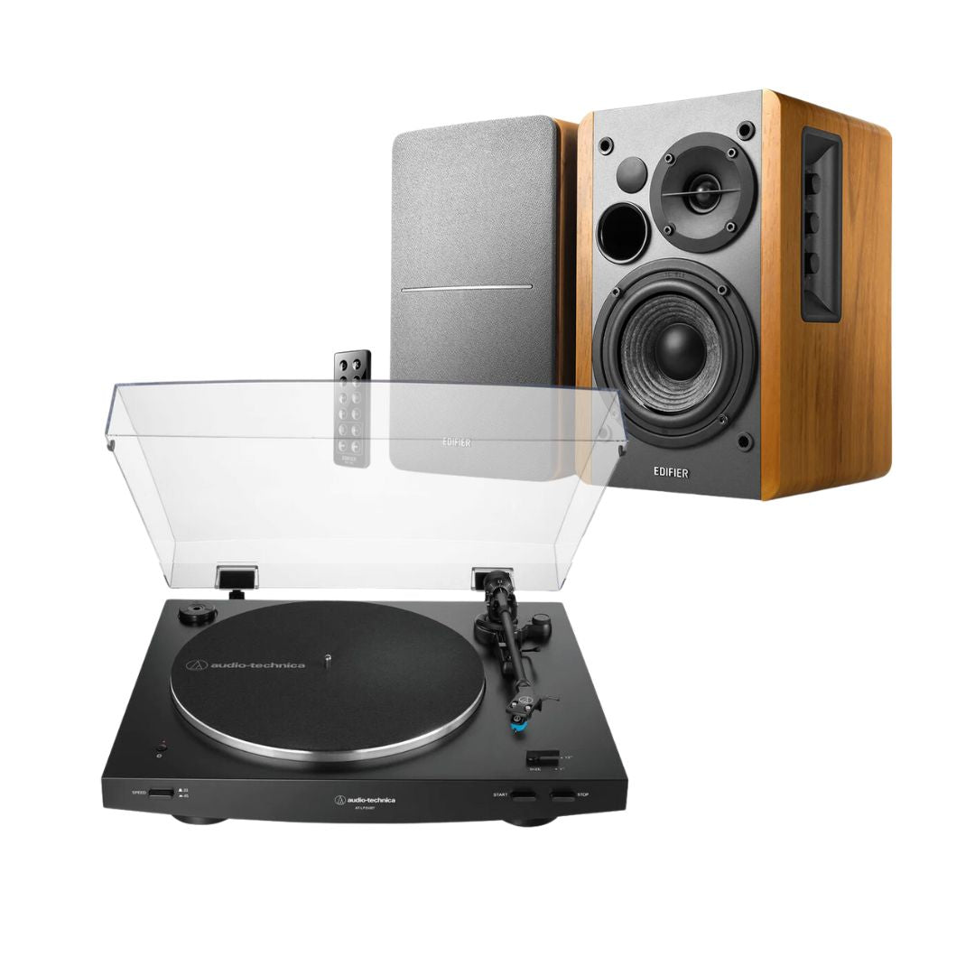 Audio-Technica LP3XBT Automatic Bluetooth Turntable + Edifier R1280DB Active Bluetooth Speakers - K&B Audio