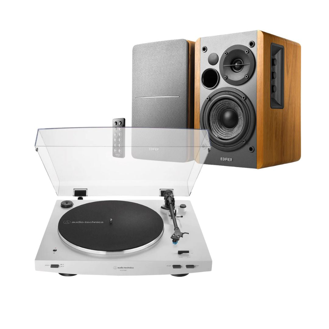 Audio-Technica LP3XBT Automatic Bluetooth Turntable + Edifier R1280DB Active Bluetooth Speakers - K&B Audio