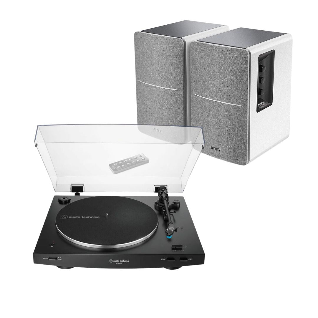 Audio-Technica LP3XBT Automatic Bluetooth Turntable + Edifier R1280DB Active Bluetooth Speakers - K&B Audio