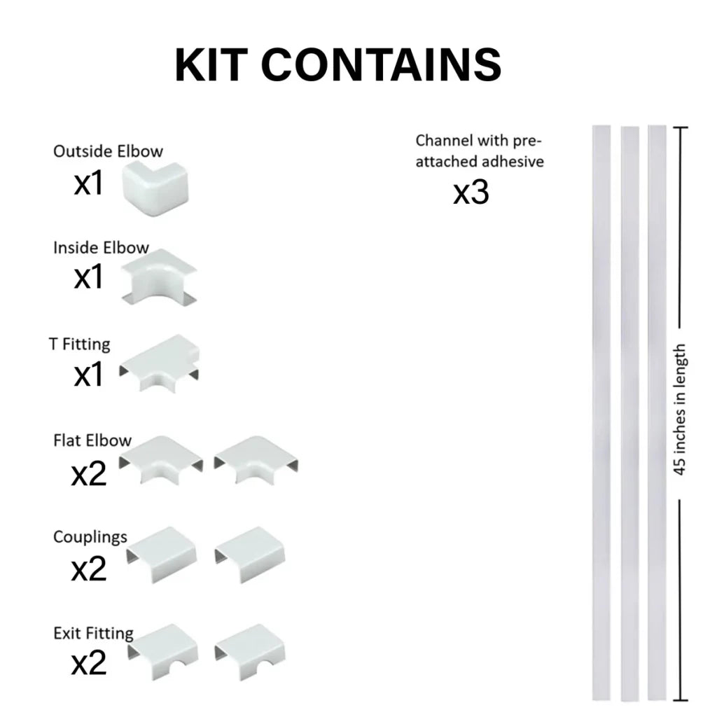 Sanus 10-Piece 45-in x 1.5-in PVC White Cord/Cable Organization Kit