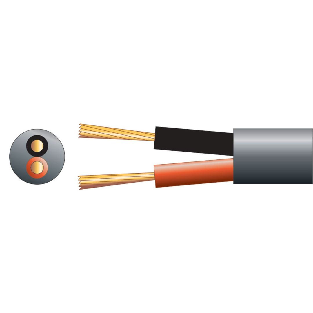Mercury 2 x 48 Speaker Cable - Full Copper - Black PVC - 100m - K&B Audio