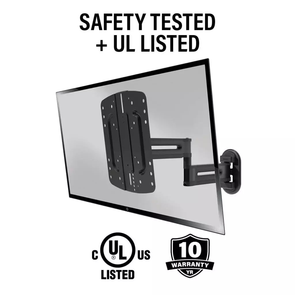 SANUS Advanced Full-Motion 4D® + Shift™ TV Wall Mount for TVs 19"-43"