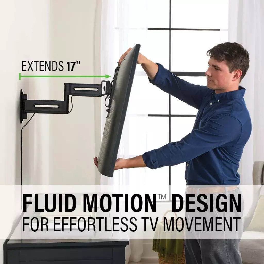 SANUS Advanced Full-Motion 4D® + Shift™ TV Wall Mount for TVs 19"-43"