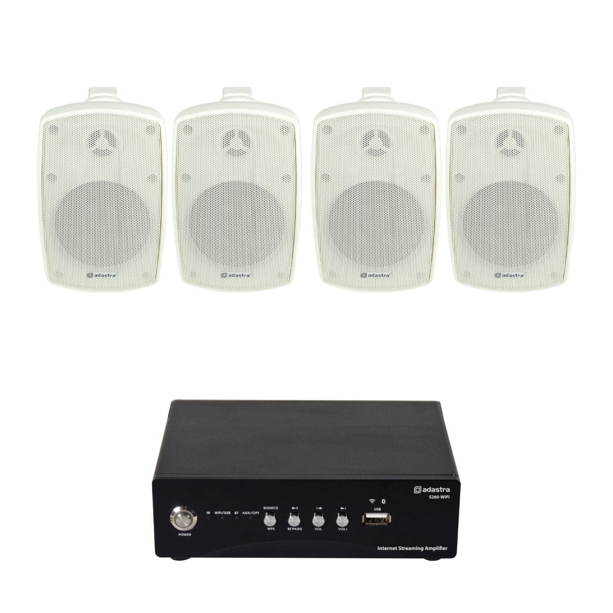 Adastra S260 Wi-Fi & Bluetooth 4" Outdoor Speaker System - K&B Audio