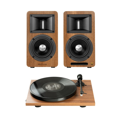 Pro-Ject E1 Phono Turntable + Airpulse A80 Active Bluetooth Speakers - K&B Audio