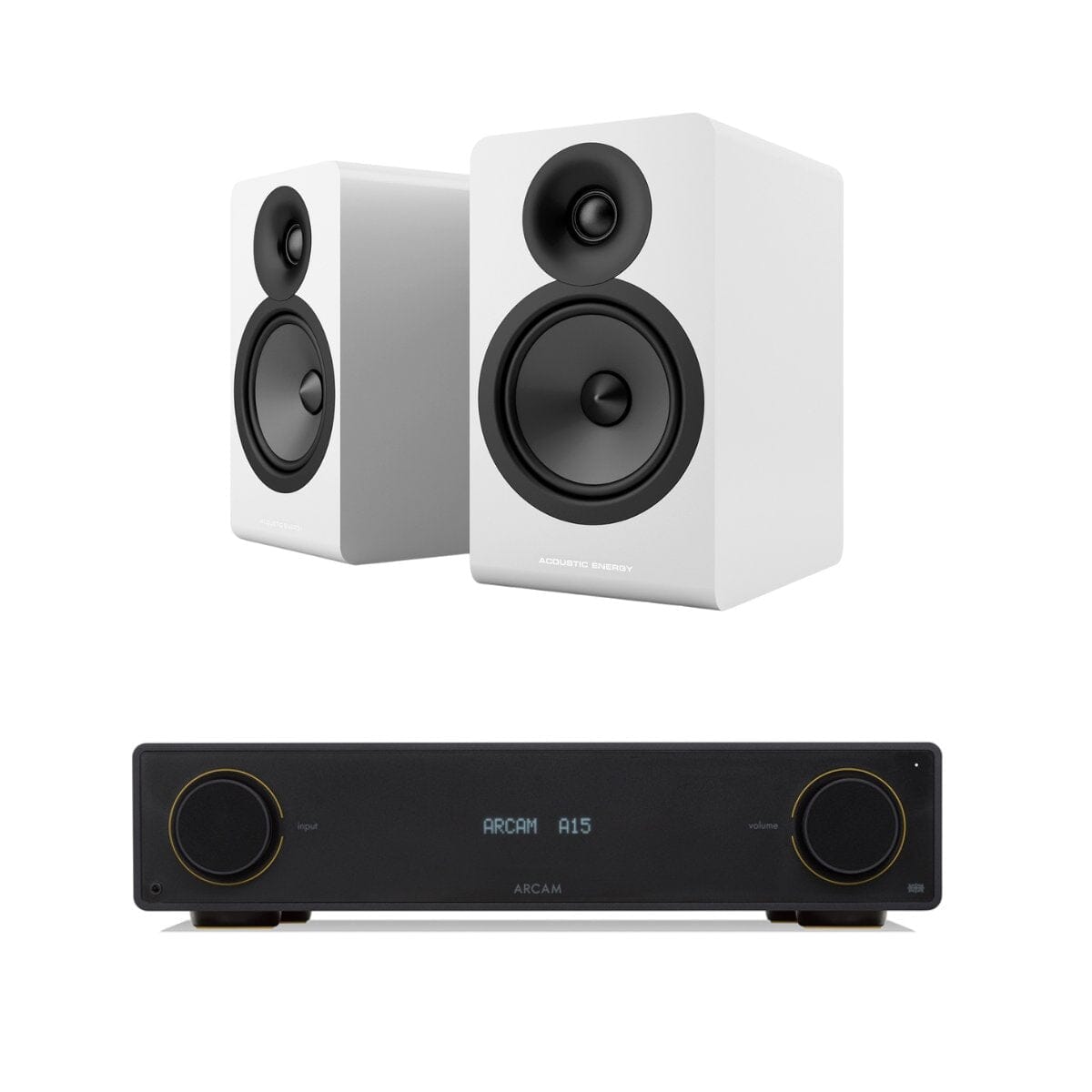 Arcam Radia Amplifier + Acoustic Energy AE100² Bookshelf Speakers - K&B Audio