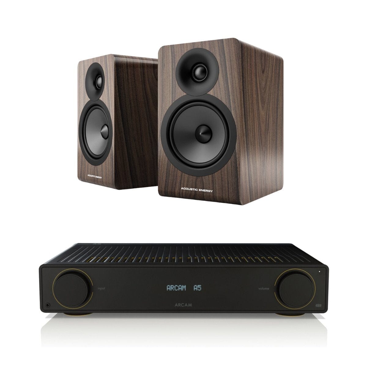 Arcam Radia Amplifier + Acoustic Energy AE100² Bookshelf Speakers - K&B Audio