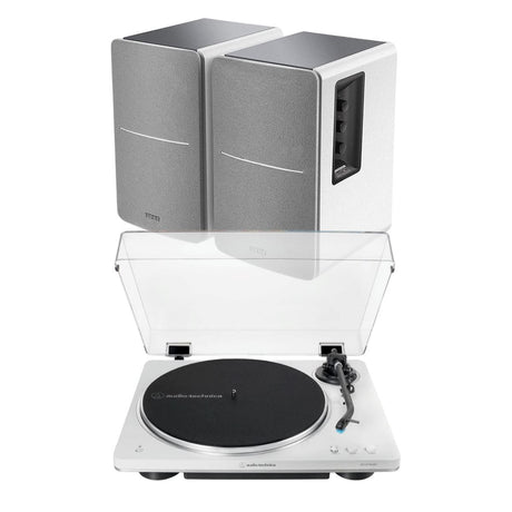 Audio-Technica LP70XBT Bluetooth Turntable + Edifier R1280DB Active Bookshelf Speakers - K&B Audio