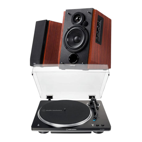 Audio-Technica LP70XBT Bluetooth Turntable + Edifier R1700BT Active Bookshelf Speakers - K&B Audio