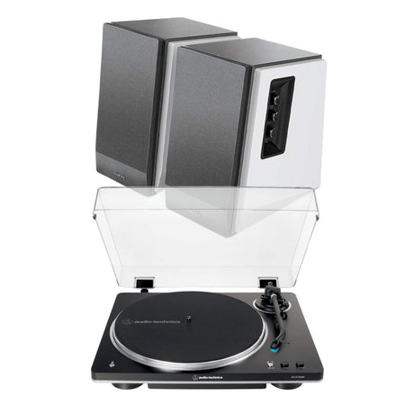 Audio-Technica LP70XBT Bluetooth Turntable + Edifier R1700BT Active Bookshelf Speakers - K&B Audio