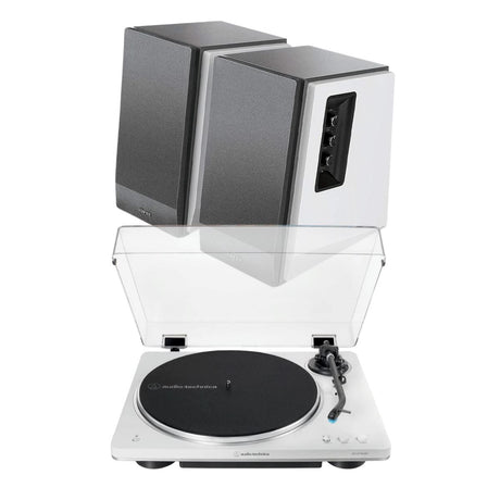 Audio-Technica LP70XBT Bluetooth Turntable + Edifier R1700BT Active Bookshelf Speakers - K&B Audio