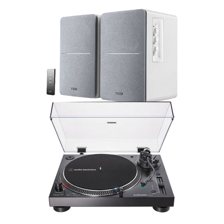 Audio-Technica LP120XBT-USB Bluetooth Turntable + Edifier R1280DB Active Bluetooth Speakers - K&B Audio