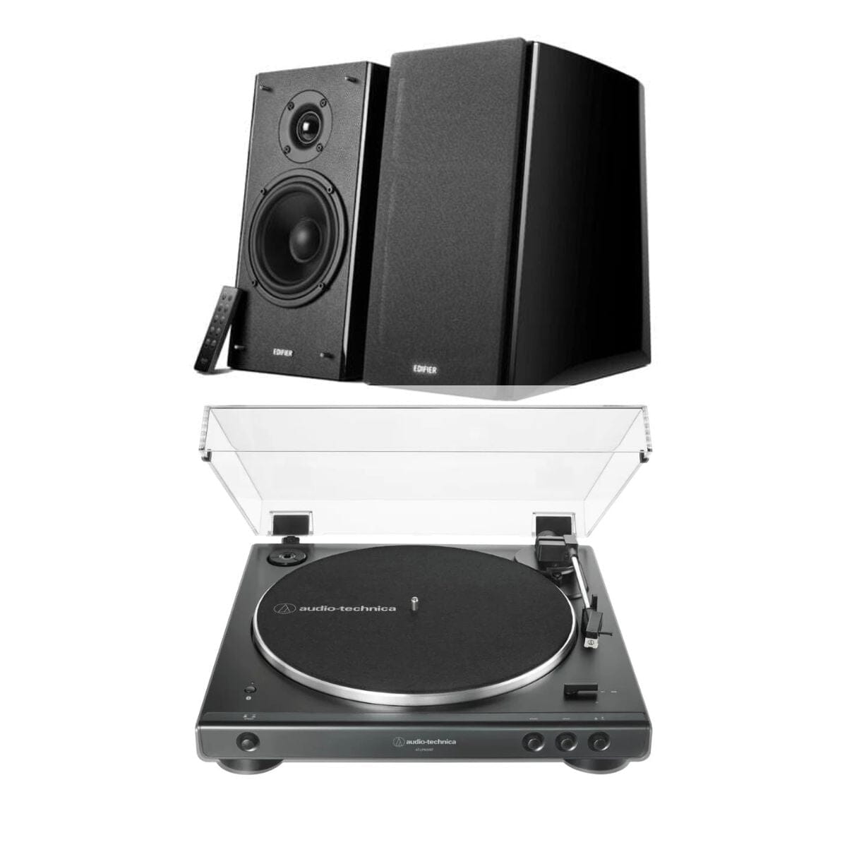 Audio-Technica LP60X + Edifier R2000DB 120W Active Bookshelf Speakers - K&B Audio