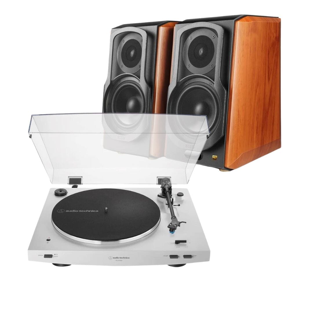 Audio-Technica LP3XBT Bluetooth Turntable + Edifier S1000W Active Bluetooth Speakers - K&B Audio