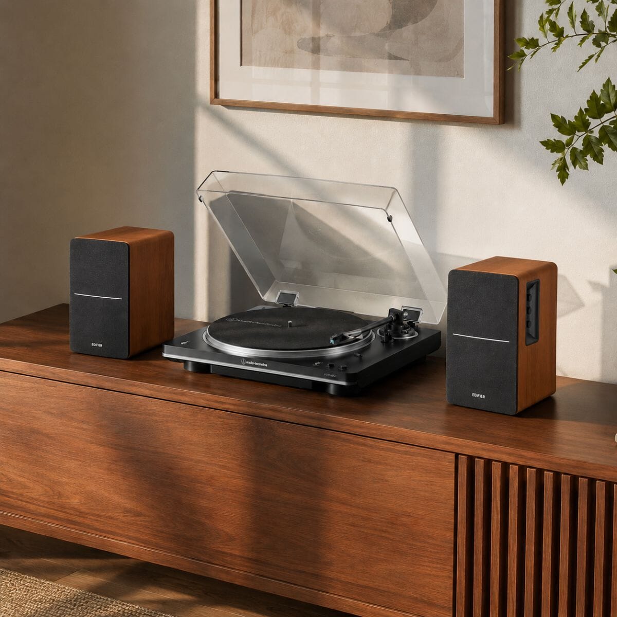 Audio-Technica LP70XBT Bluetooth Turntable + Edifier R1280DB Speakers Turntable Bundles Edifier / Audio-Technica