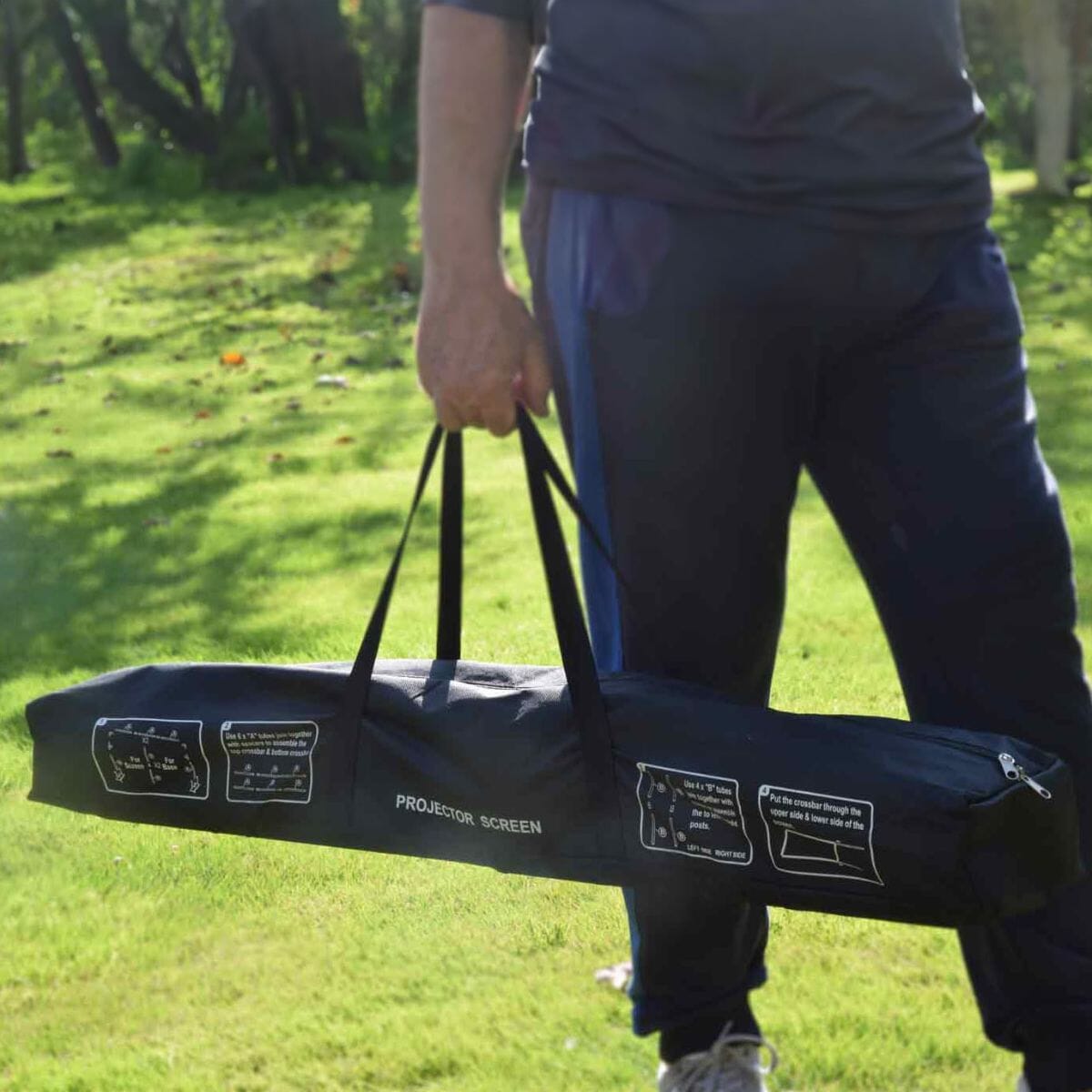 AV Link 100" Fast Fold Portable Projector Screen - K&B Audio