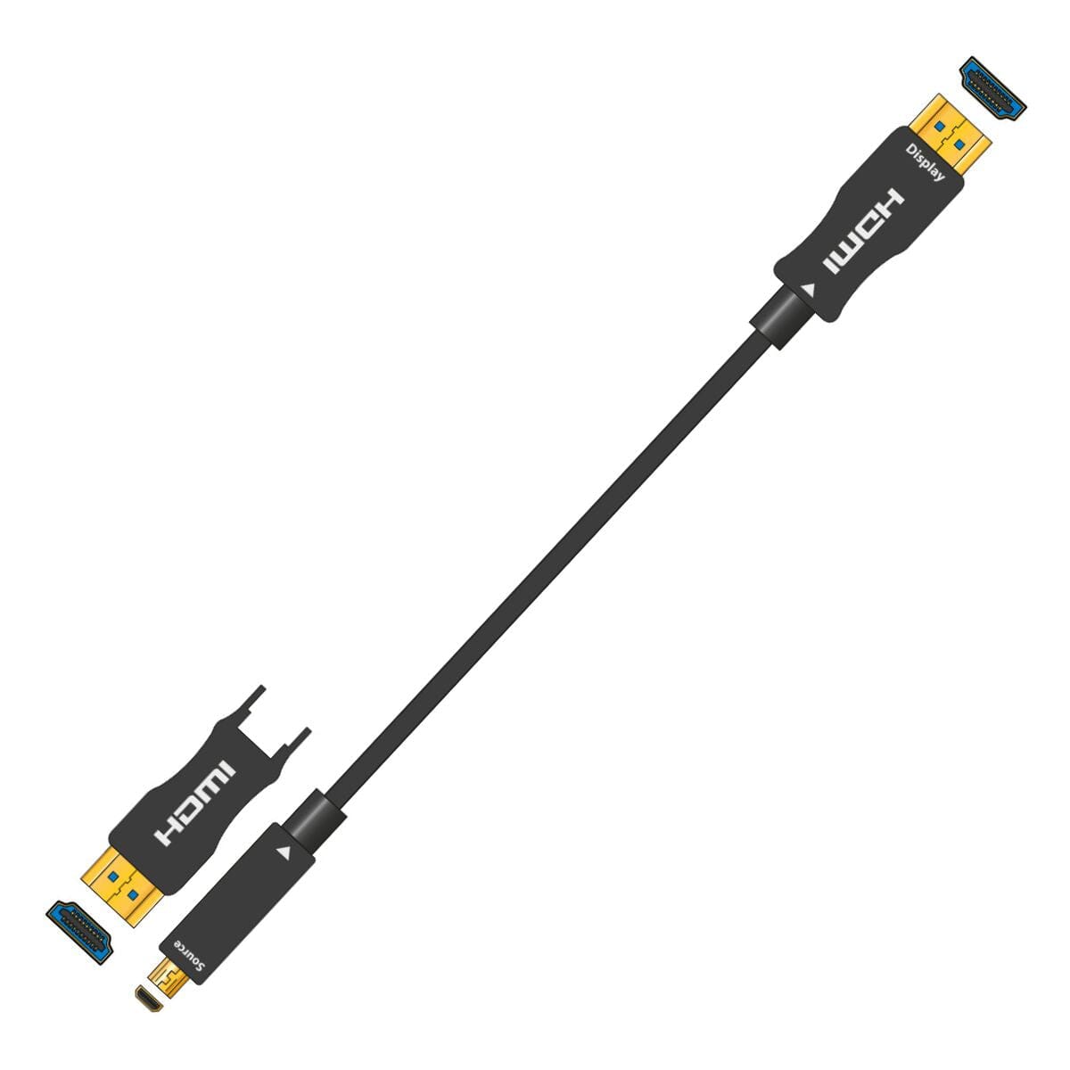 AV Link Ultra High Definition 4K Active Fibre Optic HDMI Leads with Detachable Plug (10 - 50m) - K&B Audio