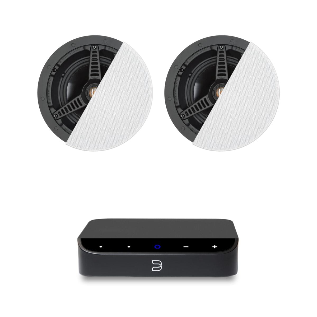 Bluesound Powernode Edge + Monitor Audio C165 6.5" Ceiling Speakers - K&B Audio