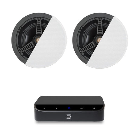 Bluesound Powernode Edge + Monitor Audio C180 8" Ceiling Speakers - K&B Audio
