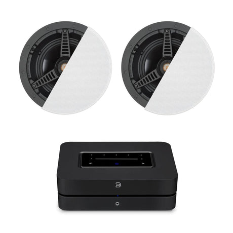 Bluesound Powernode + Monitor Audio C180 8" Ceiling Speakers - K&B Audio