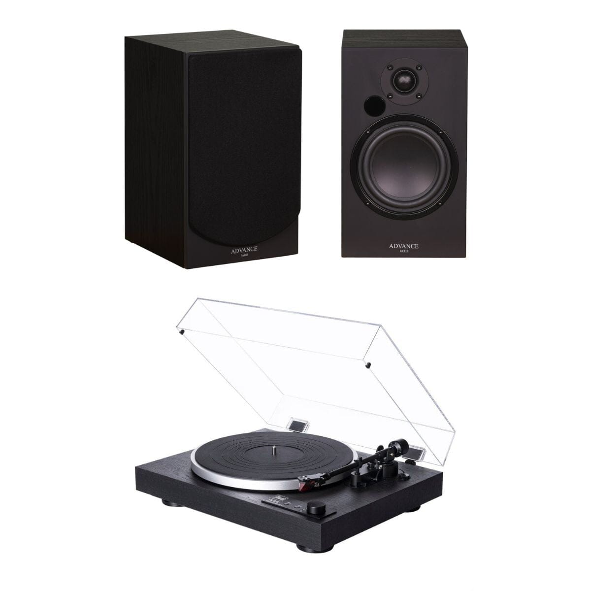 Dual CS 429 Automatic Turntable + Advance Paris AIR65 BT Active Bookshelf Speakers Turntable Bundles Advance Paris / Dual Black Black