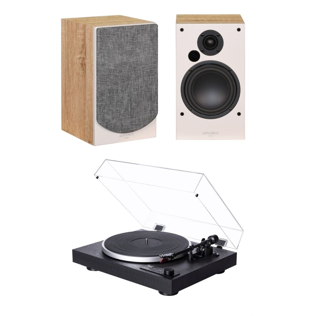 Dual CS 429 Automatic Turntable + Advance Paris AIR65 BT Active Bookshelf Speakers Turntable Bundles Advance Paris / Dual Oak Black