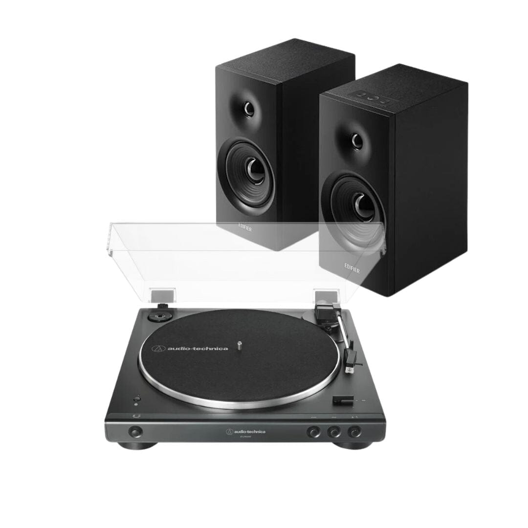 Audio-Technica LP60X Turntable + Edifier R1080BT Active Bluetooth Speakers - K&B Audio