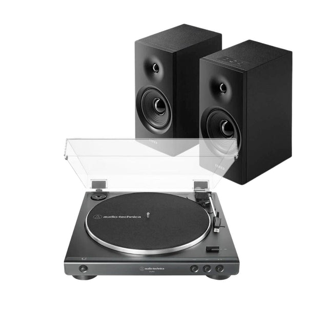 Audio-Technica LP60X Turntable + Edifier R1080BT Active Bluetooth Speakers - K&B Audio