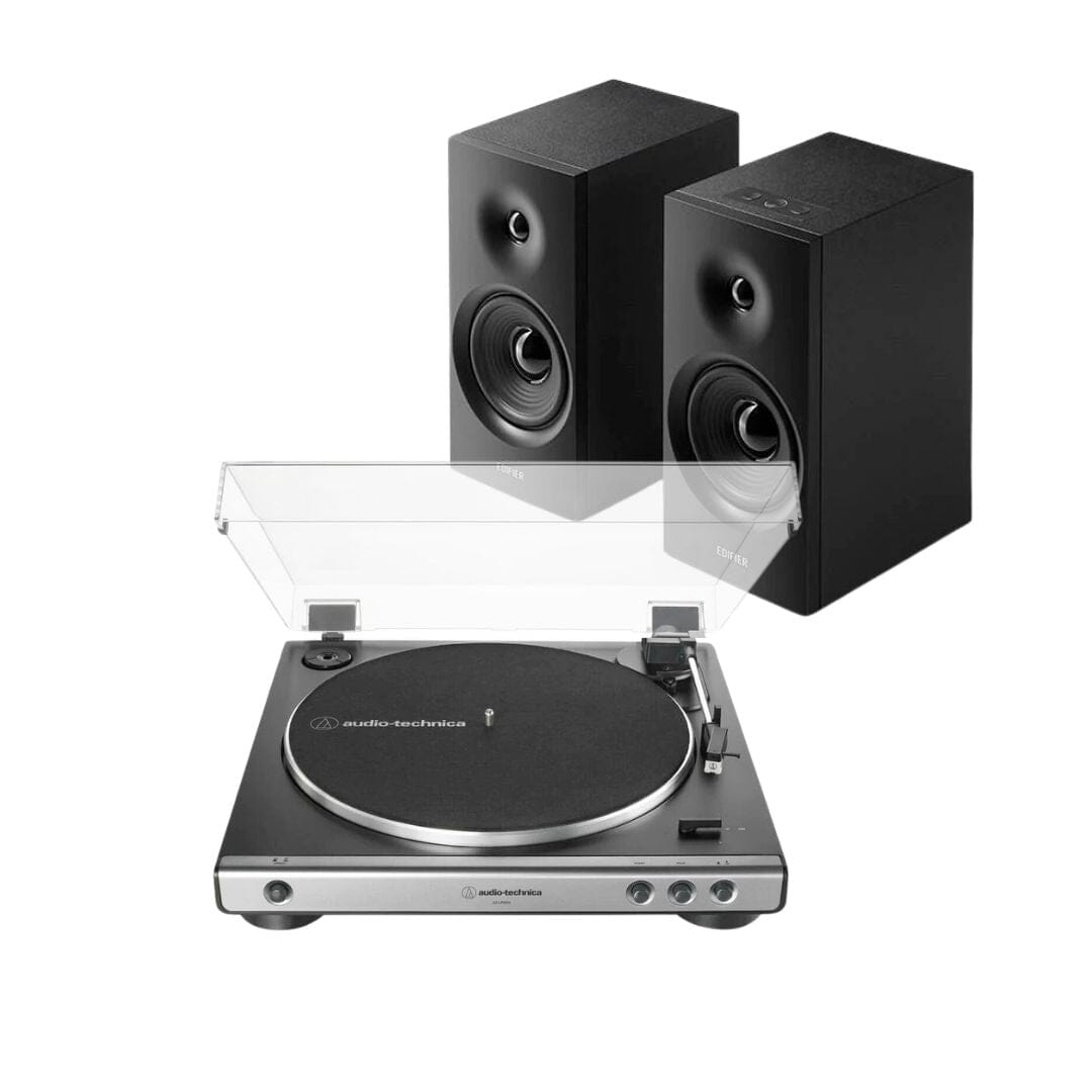Audio-Technica LP60X Turntable + Edifier R1080BT Active Bluetooth Speakers - K&B Audio