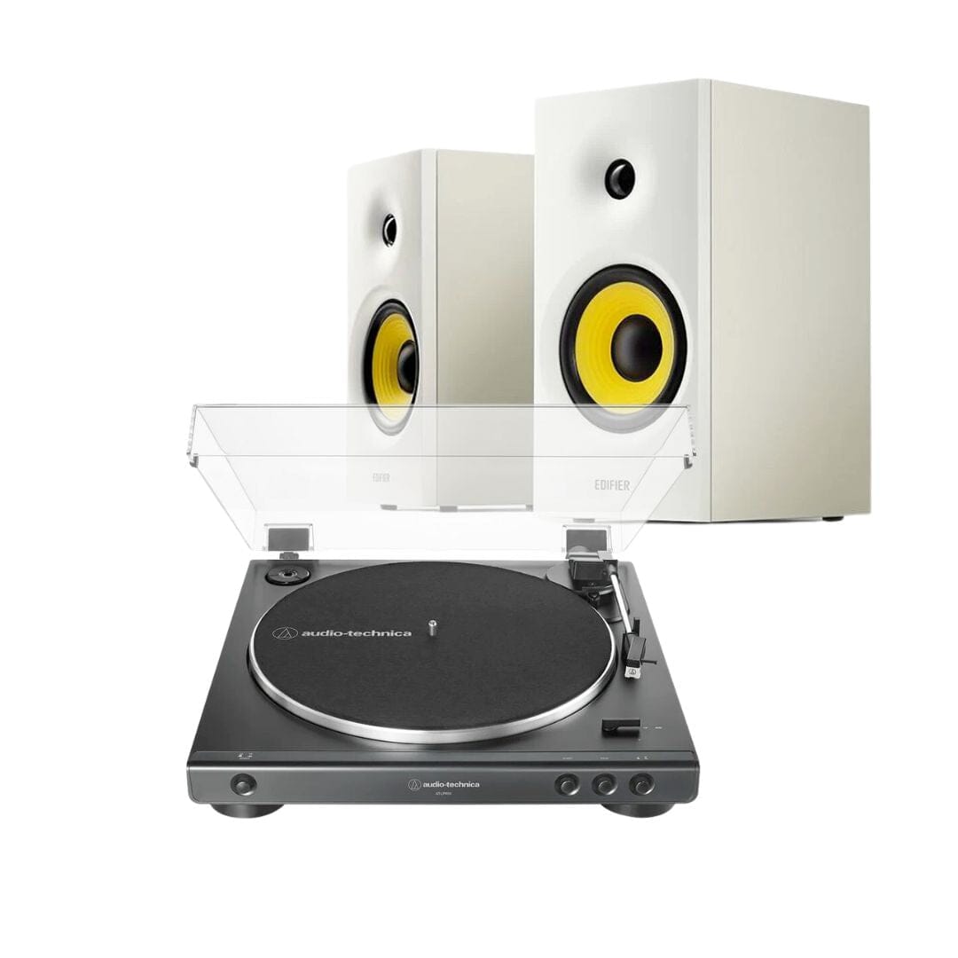 Audio-Technica LP60X Turntable + Edifier R1080BT Active Bluetooth Speakers - K&B Audio