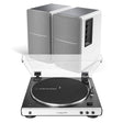Audio-Technica LP60X-BT Bluetooth Turntable + Edifier R1280DB Active Bluetooth Speakers - White Edition - K&B Audio