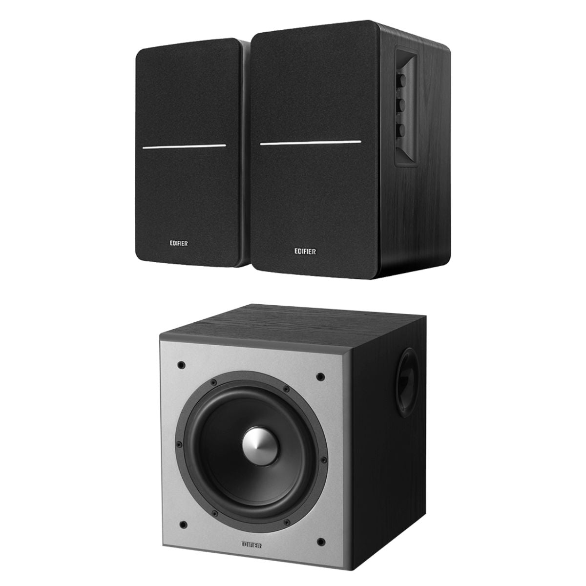 Edifier R1280DBs Active Bookshelf Speakers + Edifier T5 Subwoofer - K&B Audio