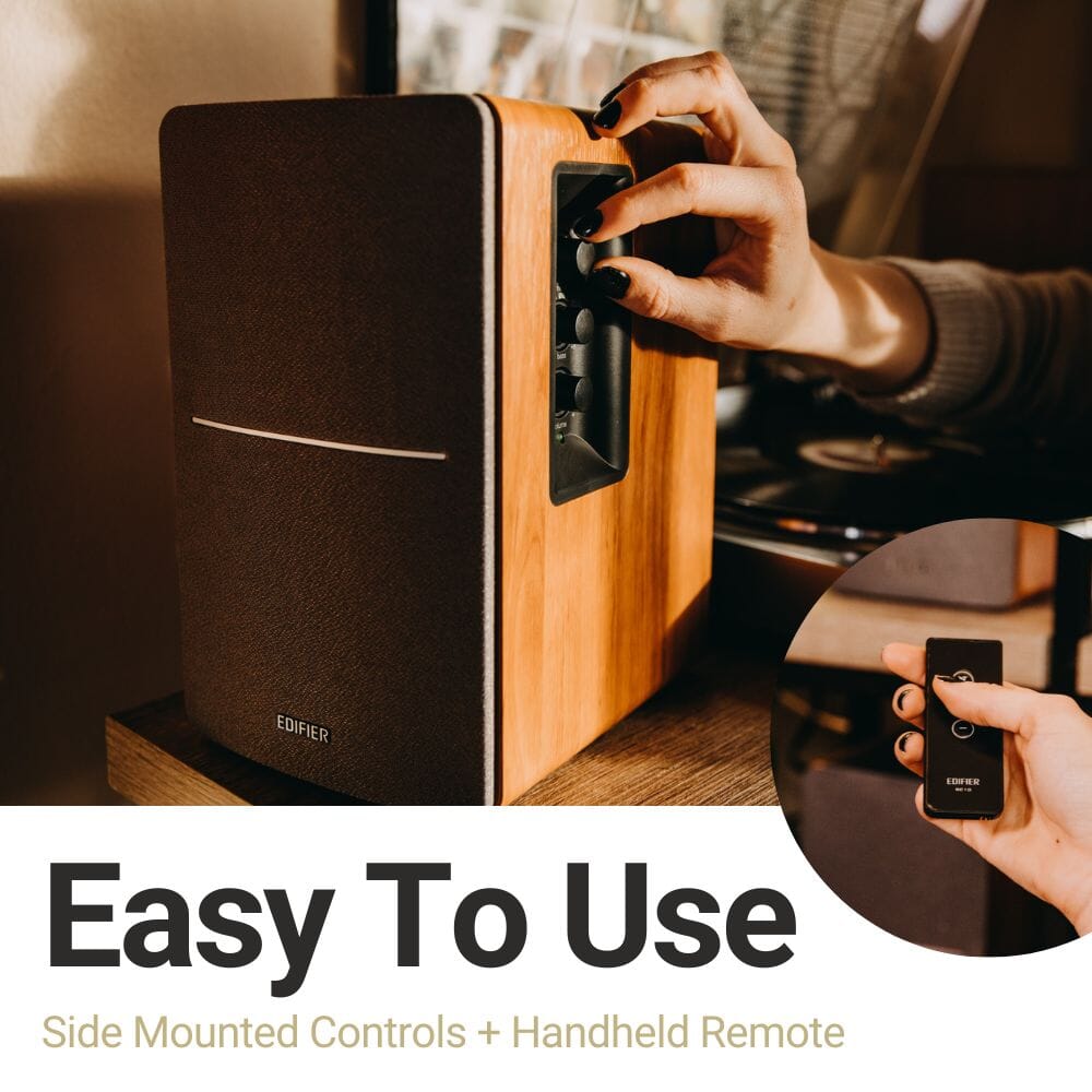 TEAC TN-175 Automatic Turntable + Edifier R1280T Active Bookshelf Speakers - K&B Audio