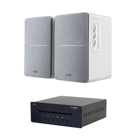 Edifier R1280T Active Bookshelf Speakers + Tangent CD II CD Player HiFi Systems Edifier White 