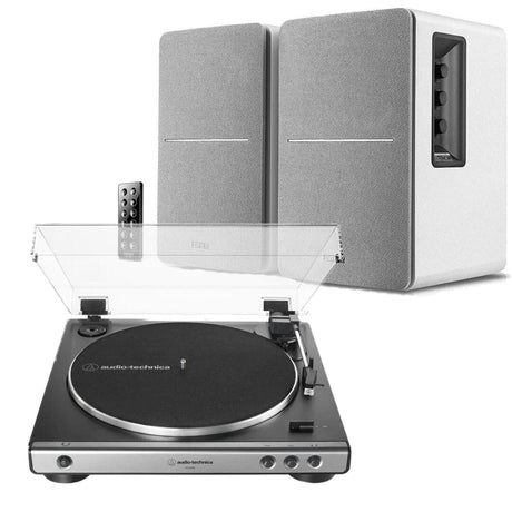 Edifier R1280T & Audio-Technica LP60X Turntable with Speakers - K&B Audio