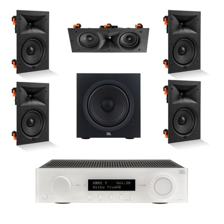 JBL MA310 + Stage 260W 5.1 6.5" In Wall Surround Sound System with 10" Subwoofer - K&B Audio