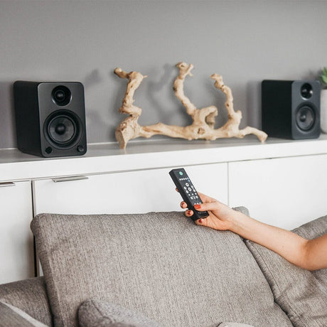 Kanto YU4 4" Active Bookshelf Speakers + WiiM Mini Music Streamer - K&B Audio