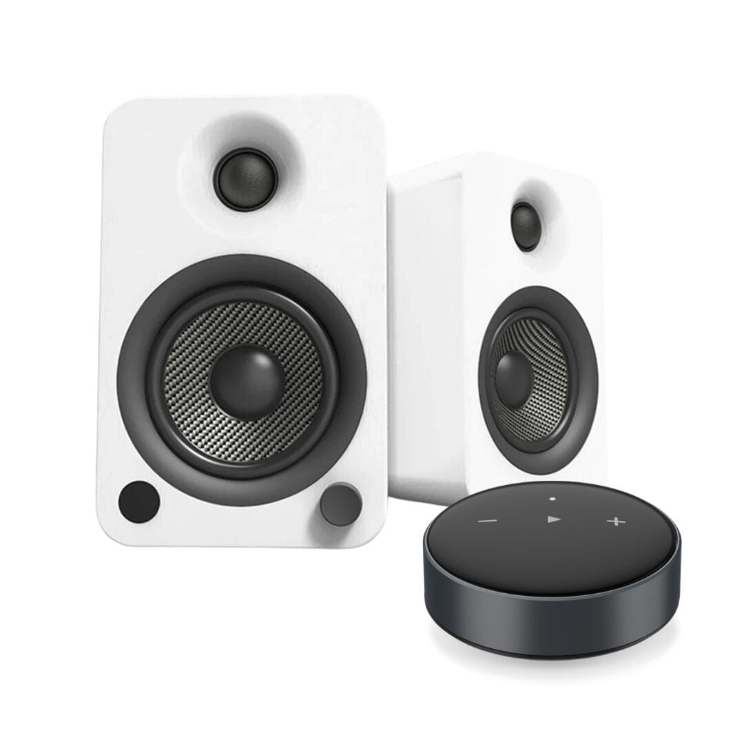 Kanto YU4 4" Active Bookshelf Speakers + WiiM Mini Music Streamer - K&B Audio