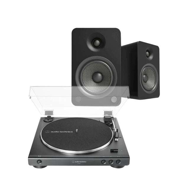 Audio-Technica LP60X Turntable + Kanto YU6 Active Bluetooth Speakers - K&B Audio