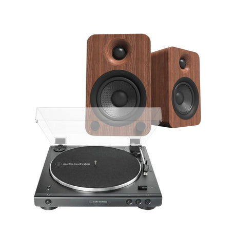 Audio-Technica LP60X Turntable + Kanto YU6 Active Bluetooth Speakers - K&B Audio