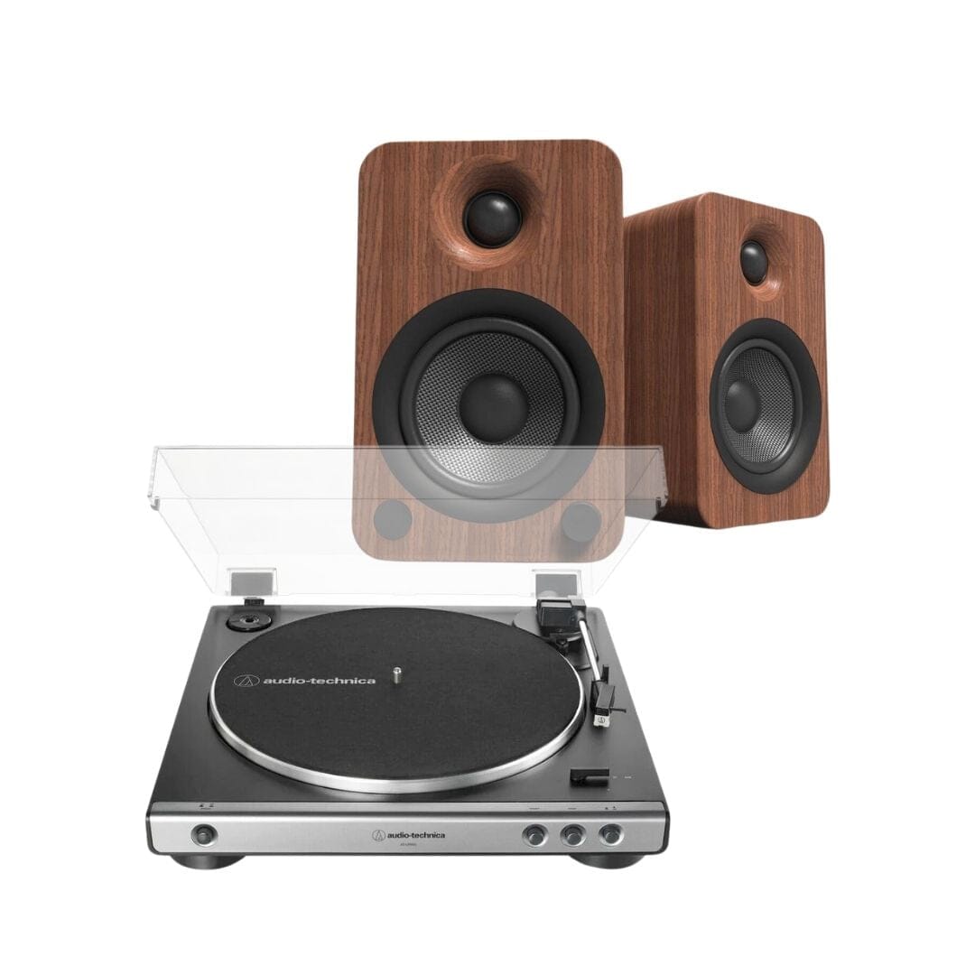 Audio-Technica LP60X Turntable + Kanto YU6 Active Bluetooth Speakers - K&B Audio