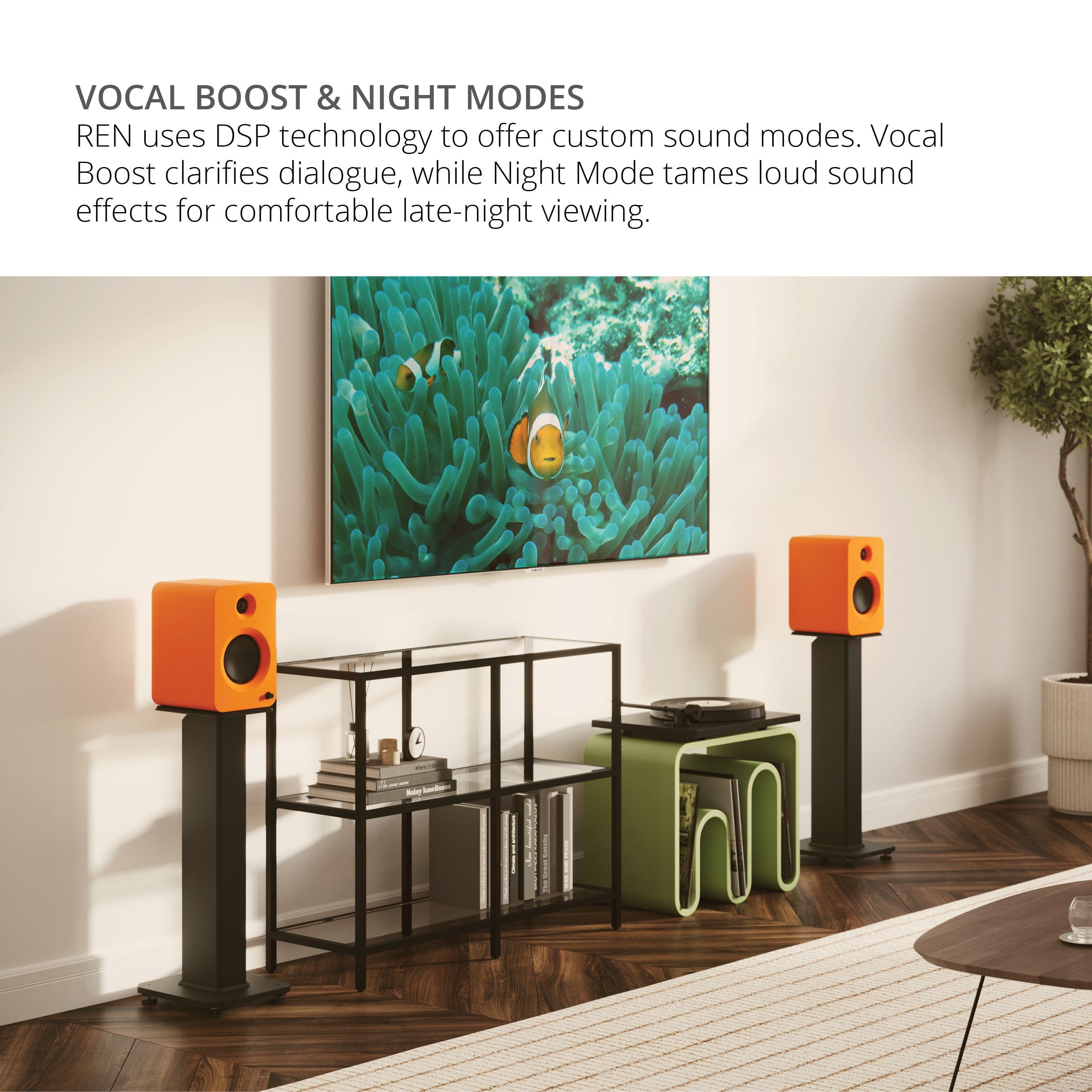 Kanto REN 200W Active Bookshelf Speakers with HDMI & Bluetooth - K&B Audio