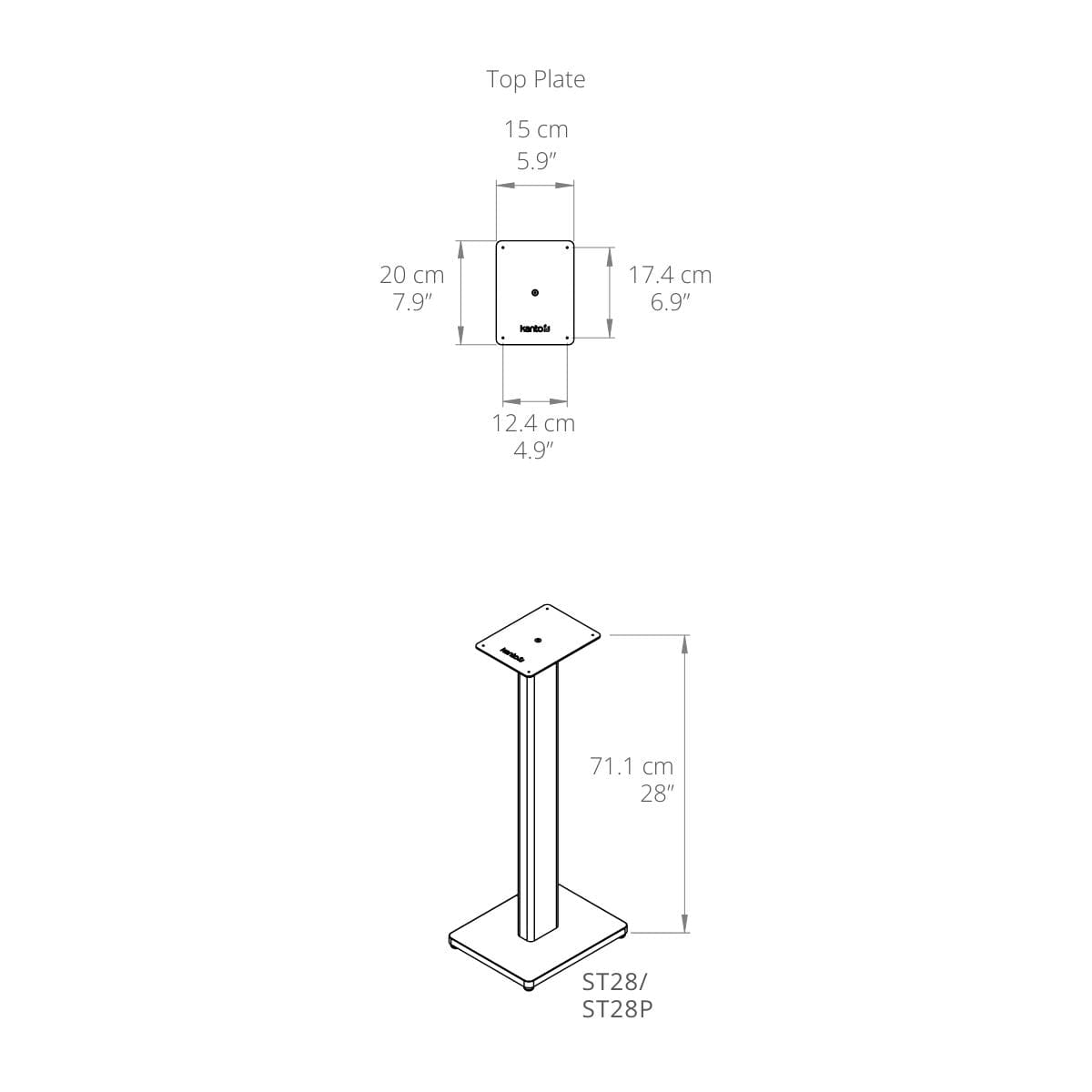 Kanto ST28 28" Speaker Stands (Pair) - K&B Audio