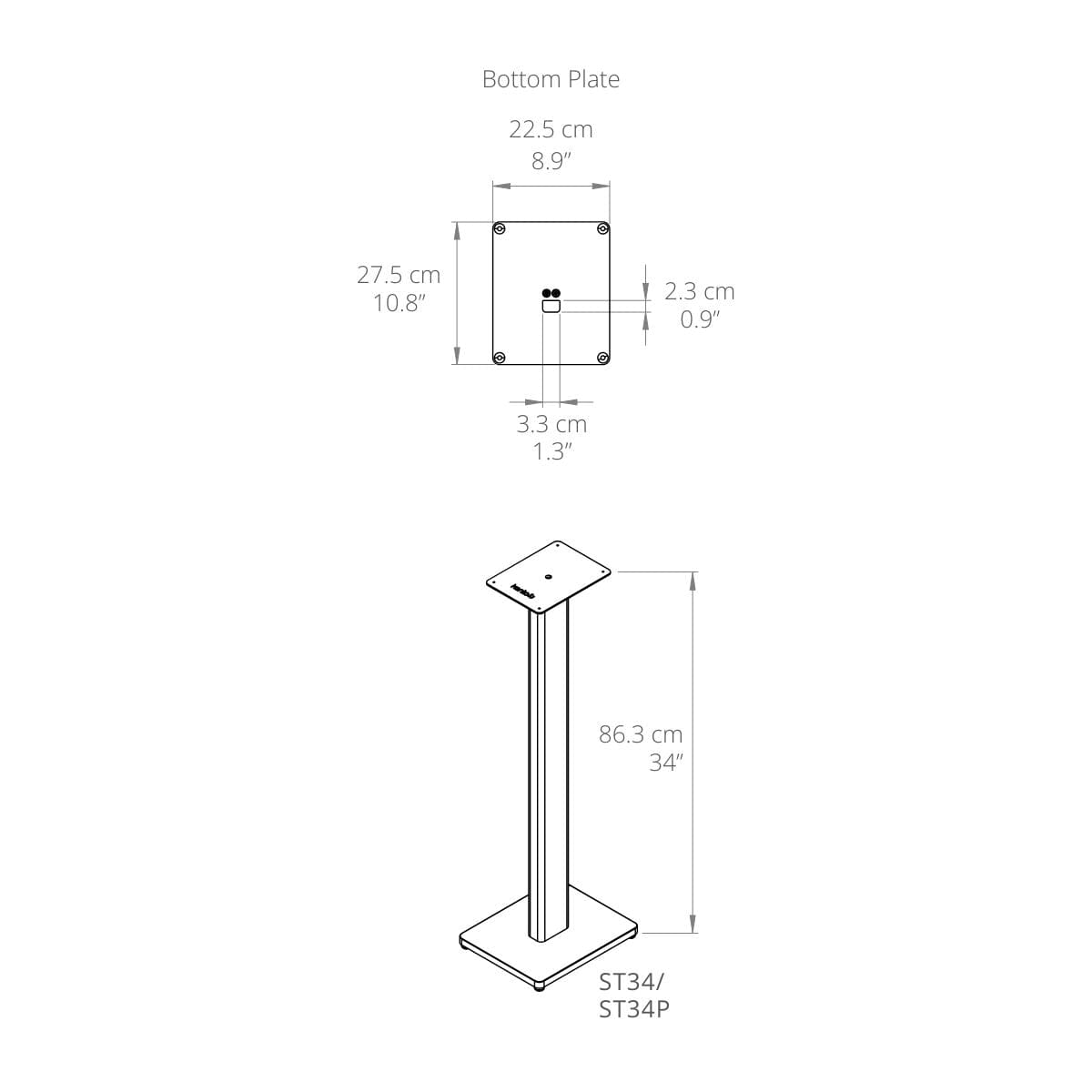 Kanto ST34 34" Speaker Stands (Pair) - K&B Audio