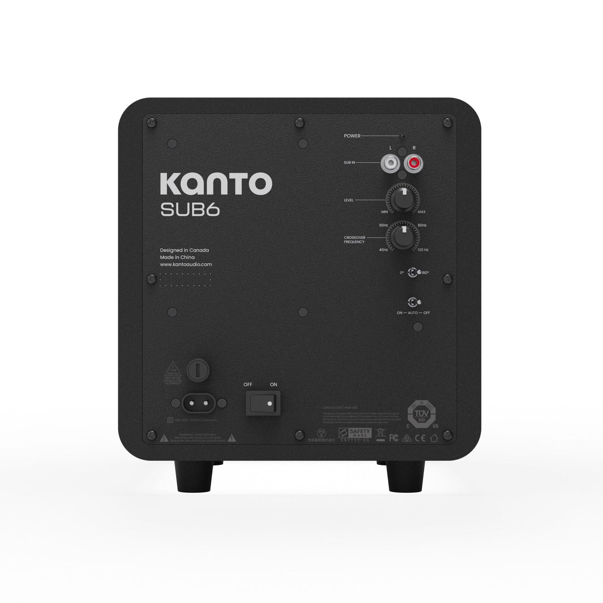 Kanto SUB6V 200W Active Subwoofer - 6" - K&B Audio