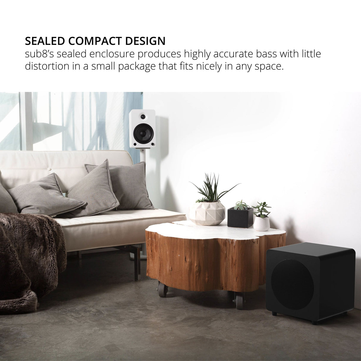 Kanto SUB8V 300W Powered Subwoofer - 8" - K&B Audio