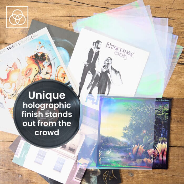 Legend Vinyl 12″ Vinyl Record Outer Sleeves – Retro Holographic Effect - Pack of 25 Vinyl Accessories Legend Vinyl