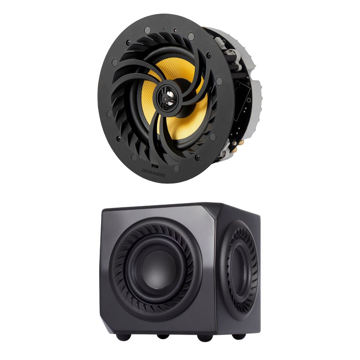 Lithe Audio 6.5" Wi-Fi Ceiling Speakers & Subwoofer Bundle - K&B Audio